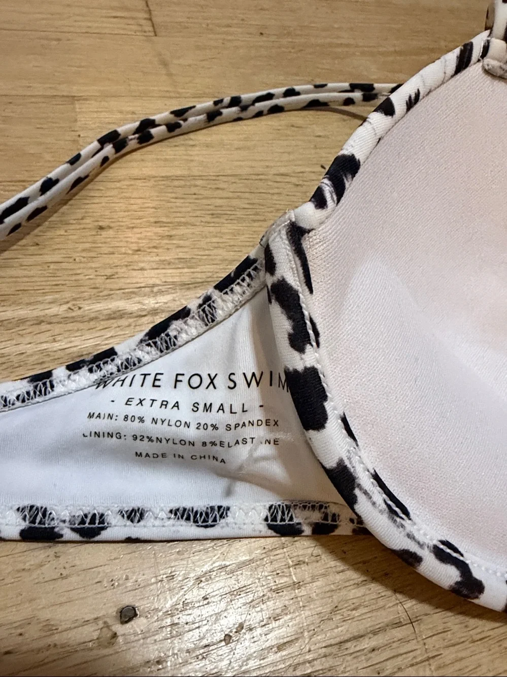 White fox cheetah print bikini read